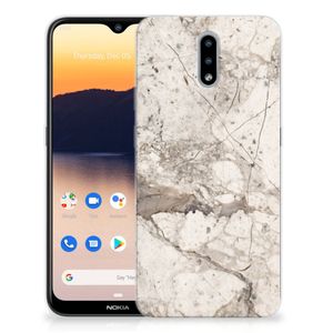 Nokia 2.3 TPU Siliconen Hoesje Marmer Beige