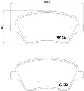 Remblokkenset, schijfrem BREMBO, u.a. für Ford