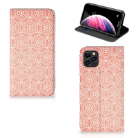 Apple iPhone 11 Pro Max Hoesje met Magneet Pattern Orange