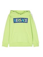 Versace Kids hoodie en polaire à logo imprimé - Vert - thumbnail