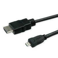 ROLINE GREEN HDMI High Speed Kabel met Ethernet, HDMI male - Micro HDMI male, 2 m - thumbnail