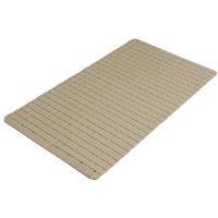 Badkamer/douche anti slip mat - rubber - voor op de vloer - beige - 39 x 69 cm