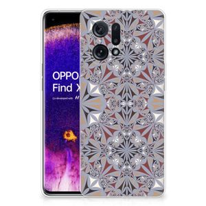 OPPO Find X5 TPU Siliconen Hoesje Flower Tiles