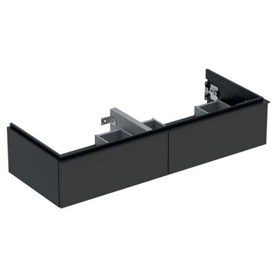 Geberit iCon wastafelonderkast 2 lade 118x47,6 cm, geschikt voor dubbele wastafel, mat lava Geberit iCon wastafelonderkast 2 lade 118x47,6 cm, geschikt voor dubbele wastafel, mat lava
