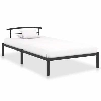 vidaXL Bedframe metaal zwart 100x200 cm vidaXL Bedframe metaal zwart 100x200 cm