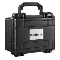 Mantona Outdoor fotokoffer S, waterdichte camerakoffer incl. op maat te snijden schuimrubberen inzetstukken, stofdicht en schokbestendig, ideaal voor GoPro en accessoires (21 x 16,7 x 9 cm)