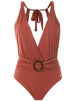 Brigitte maillot de bain drapé - Marron