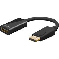 Goobay DisplayPort/HDMI 0,1 m HDMI Type A (Standaard) Zwart - thumbnail