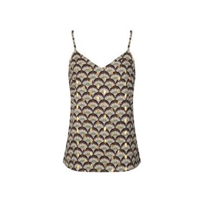 Lofty Manner spaghettitop Mariana met all over print groen