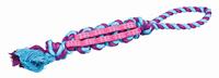 Trixie Denta Fun natuurlijk rubber gedraaide stokkentouw voor hond, 37 cm