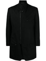 Yohji Yamamoto manteau à fermeture décalée - Noir - thumbnail