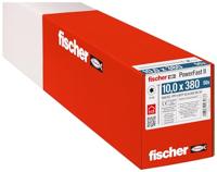 fischer PowerFast II WTP 10,0 x 380, krachtige houtbouwschroef met plaatkop, binnenster-opname en gedeeltelijke schroefdraad, voor constructieve houtbouw, 50 stuks.