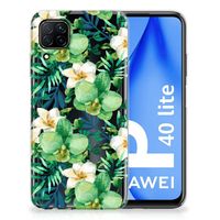 Huawei P40 Lite TPU Case Orchidee Groen - thumbnail