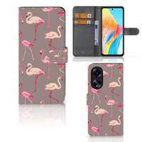 OPPO A98 5G Telefoonhoesje met Pasjes Flamingo - thumbnail