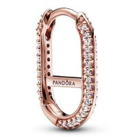 Pandora Me 289682C01 Oorhanger (!) Hoop Link zilver-zirconia rosekleurig-wit