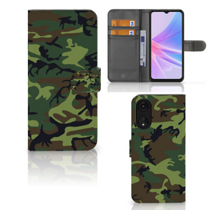 OPPO A78 5G | A58 5G Telefoon Hoesje Army Dark