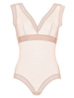 ERES Aérobic semi-sheer bodysuit - Tons neutres