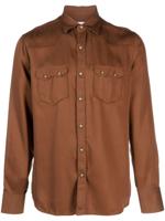 Lardini Lyocell overhemd - Bruin