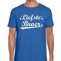 Liefste broer cadeau t-shirt blauw heren - thumbnail