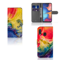 Hoesje Samsung Galaxy A20e Watercolor Dark