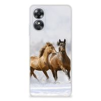 OPPO A17 TPU Hoesje Paarden - thumbnail