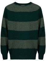 YMC Suedehead striped wool jumper - Vert