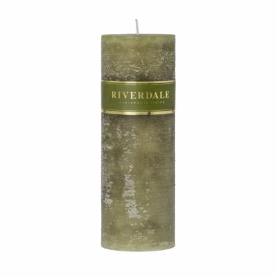 Riverdale Kaars Pillar salie groen 7x20cm