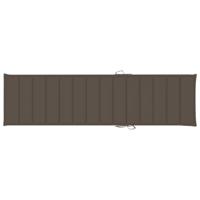vidaXL Ligbedkussen 200x50x3 cm stof taupe