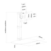 NeoMounts FPMA-D890BLACK 30 Zwart flat panel bureau steun - thumbnail