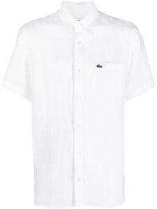 Lacoste chemise à logo brodé - Blanc