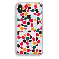 Colored Giraffe: iPhone XS Transparant Hoesje - thumbnail