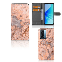 OPPO A77 5G | A57 5G Bookcase Marmer Oranje - thumbnail