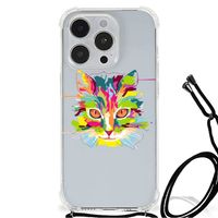 iPhone 14 Pro Max Stevig Bumper Hoesje Cat Color