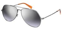Levi's zonnebril 1012/S unisex cat.3 piloot staal grijs/zilver