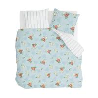 WALRA Dekbedovertrek Red Roses Blauw 200 x 220 cm