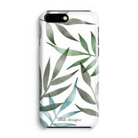 Tropical watercolor leaves: Volledig Geprint iPhone 7 Plus Hoesje