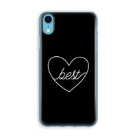 Best heart black: iPhone XR Transparant Hoesje - thumbnail