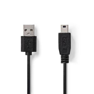 Nedis CCGT60300BK10 Kabel Usb 2.0 A Male - Mini 5-pins Male 1,0 M Zwart