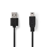 Nedis CCGT60300BK10 Kabel Usb 2.0 A Male - Mini 5-pins Male 1,0 M Zwart - thumbnail