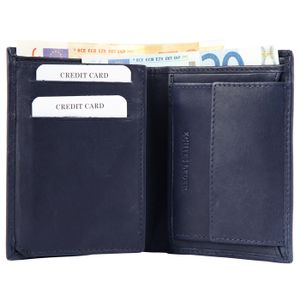 Leren Billfold portemonnee Excellanc heren Blauw