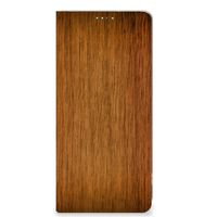 OPPO A98 5G Book Wallet Case Donker Hout - thumbnail