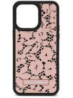 Dolce & Gabbana coque d'iPhone 14 Pro Max en dentelle fleurie - Rose - thumbnail