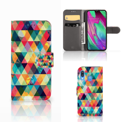 Samsung Galaxy A40 Telefoon Hoesje Geruit Samsung Galaxy A40 Telefoon Hoesje Geruit