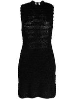 GANNI robe courte en crochet - Noir - thumbnail