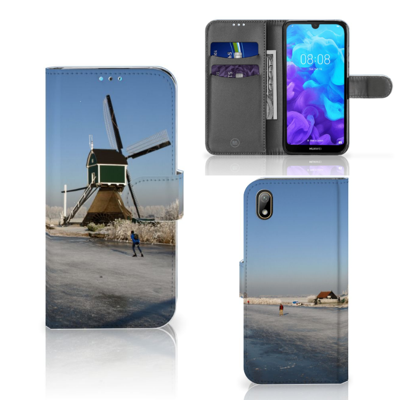 Huawei Y5 (2019) Flip Cover Schaatsers Huawei Y5 (2019) Flip Cover Schaatsers