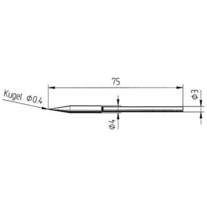 Ersa 212 BD LF Soldeerpunt Potloodvorm Grootte soldeerpunt 0.4 mm Inhoud: 1 stuk(s)