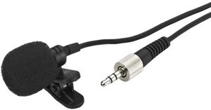 Monacor ECM-821LT Spraakmicrofoon Dasspeld Zendmethode:Kabelgebonden Incl. windkap Microfoon (3.5 mm jackplug), Microfoon (6.3 mm jackplug) Kabelgebonden