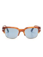 Persol lunettes de soleil rectangulaires à effet écailles de tortue - Marron