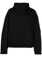 Juun.J hoodie en coton à logo brodé - Noir