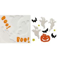 Horror gel raamstickers Spoken - 2x vellen - Halloween thema decoratie/versiering - thumbnail